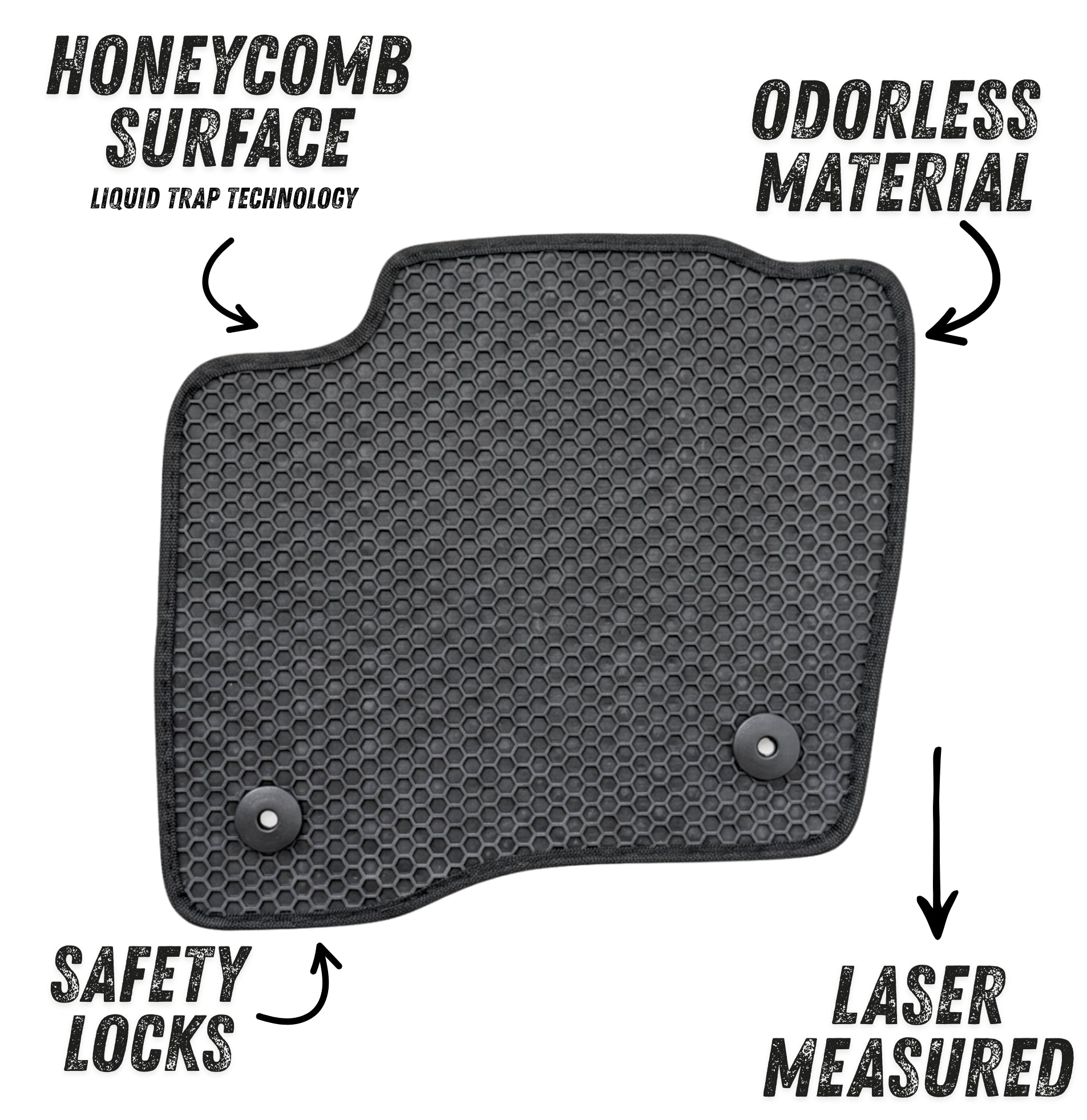 All Weather Honeycomb Floor Mats for 2015 to 202 Ford Edge, Front and Rear
