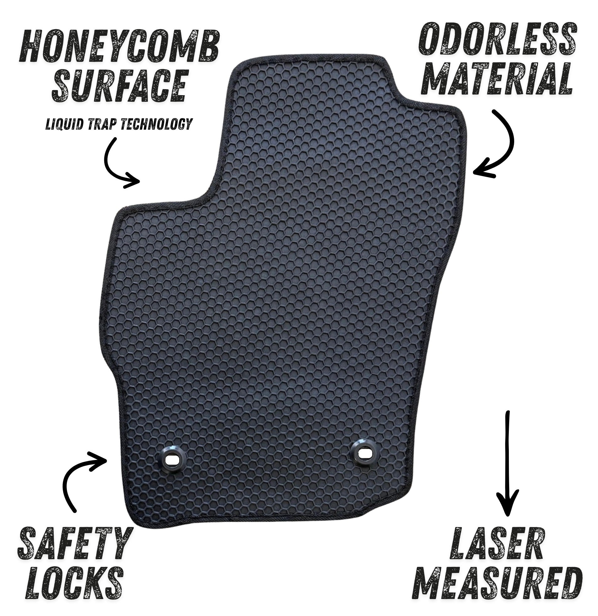 All Weather Honeycomb Floor Mats for 2024 to 2026 Toyota Tacoma, Front and Rear