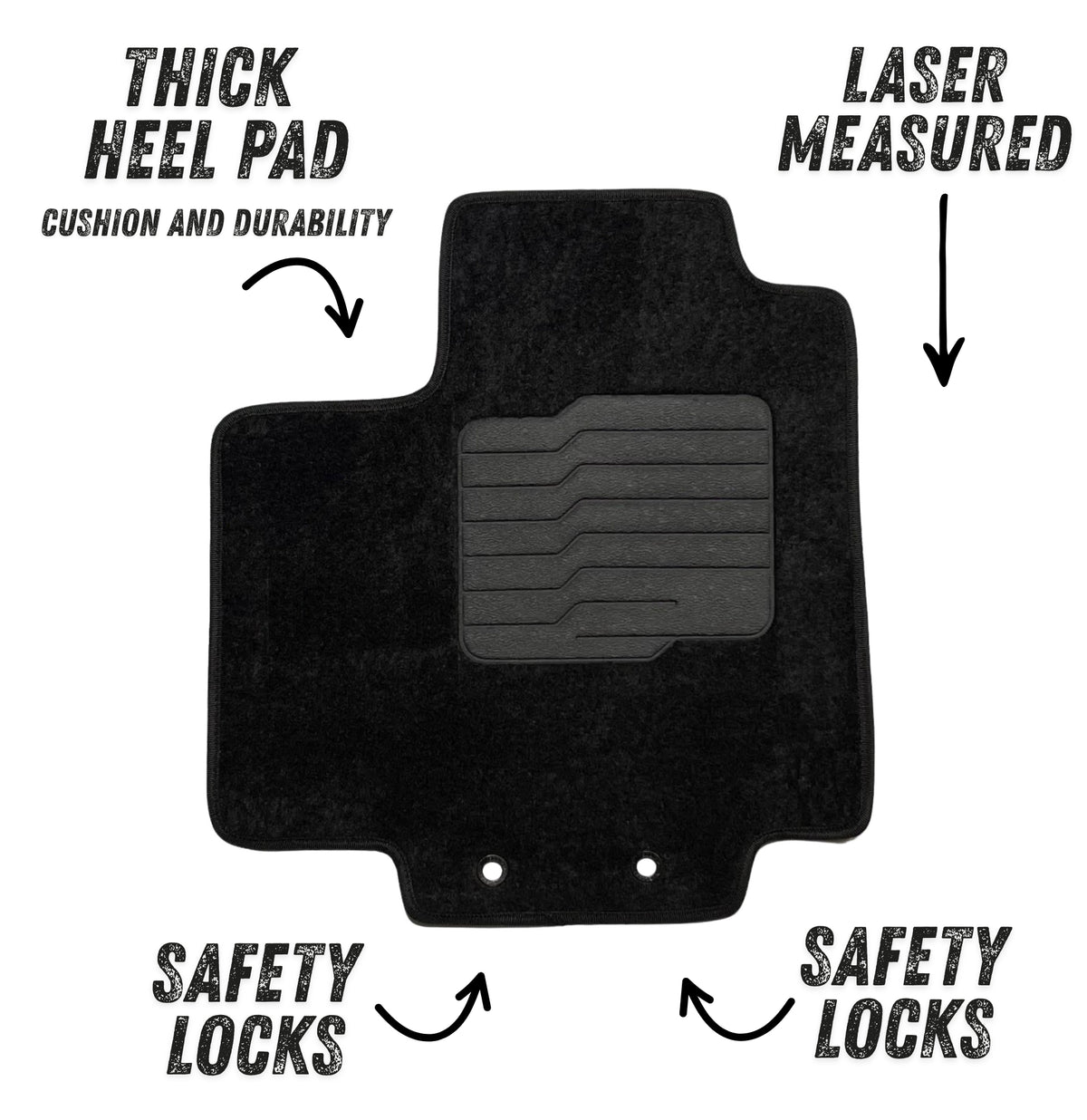 Carpet Floor Mats for 2022 to 2026 Nissan Pathfinder 8 Passenger, Full Set, Black