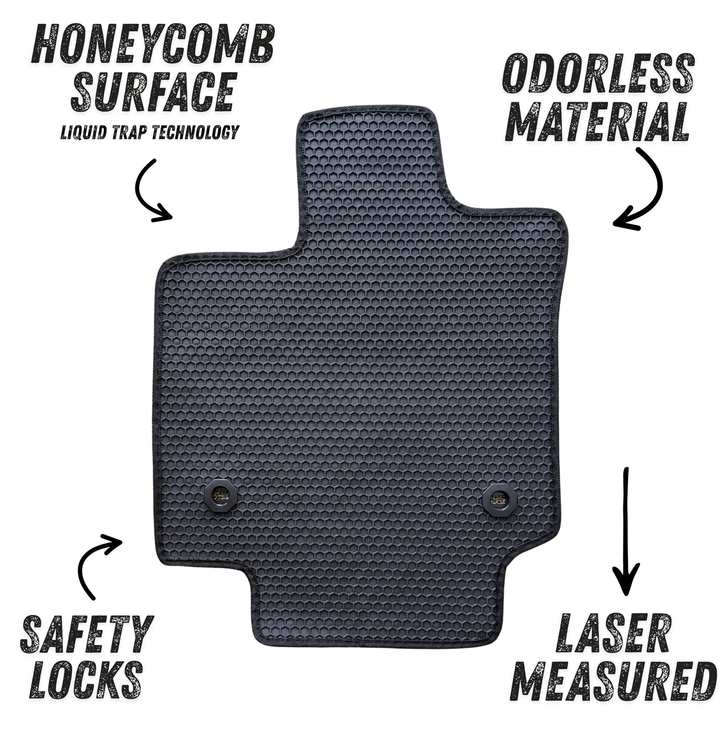 All Weather Honeycomb Floor Mats for 2023 to 2026 Lexus RX350 RX500h (Not for RX450h+ PHEV), Front and Rear