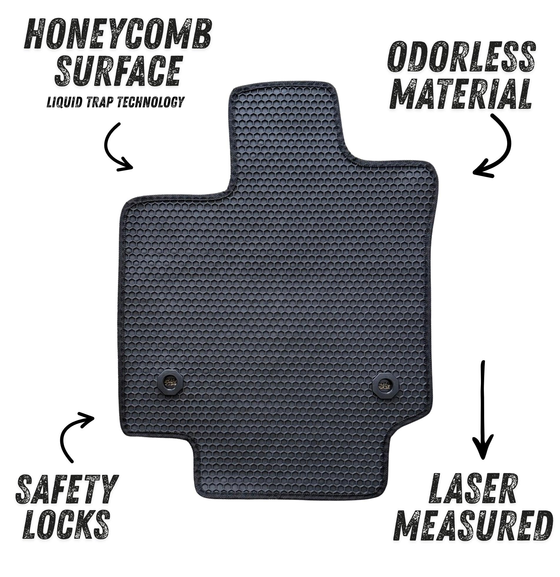 All Weather Honeycomb Floor Mats for 2023 to 2026 Lexus RX350 RX500h (Not for RX450h+ PHEV), Front and Rear