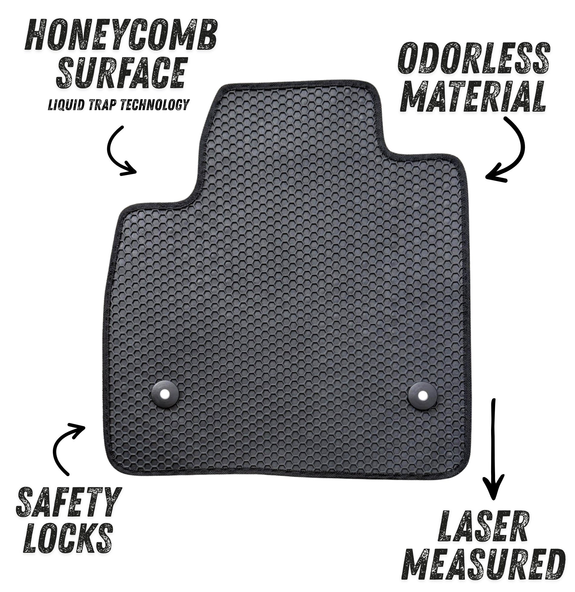 All Weather Honeycomb Floor Mats for 2019 to 2026 Chevrolet Blazer, Front and Rear