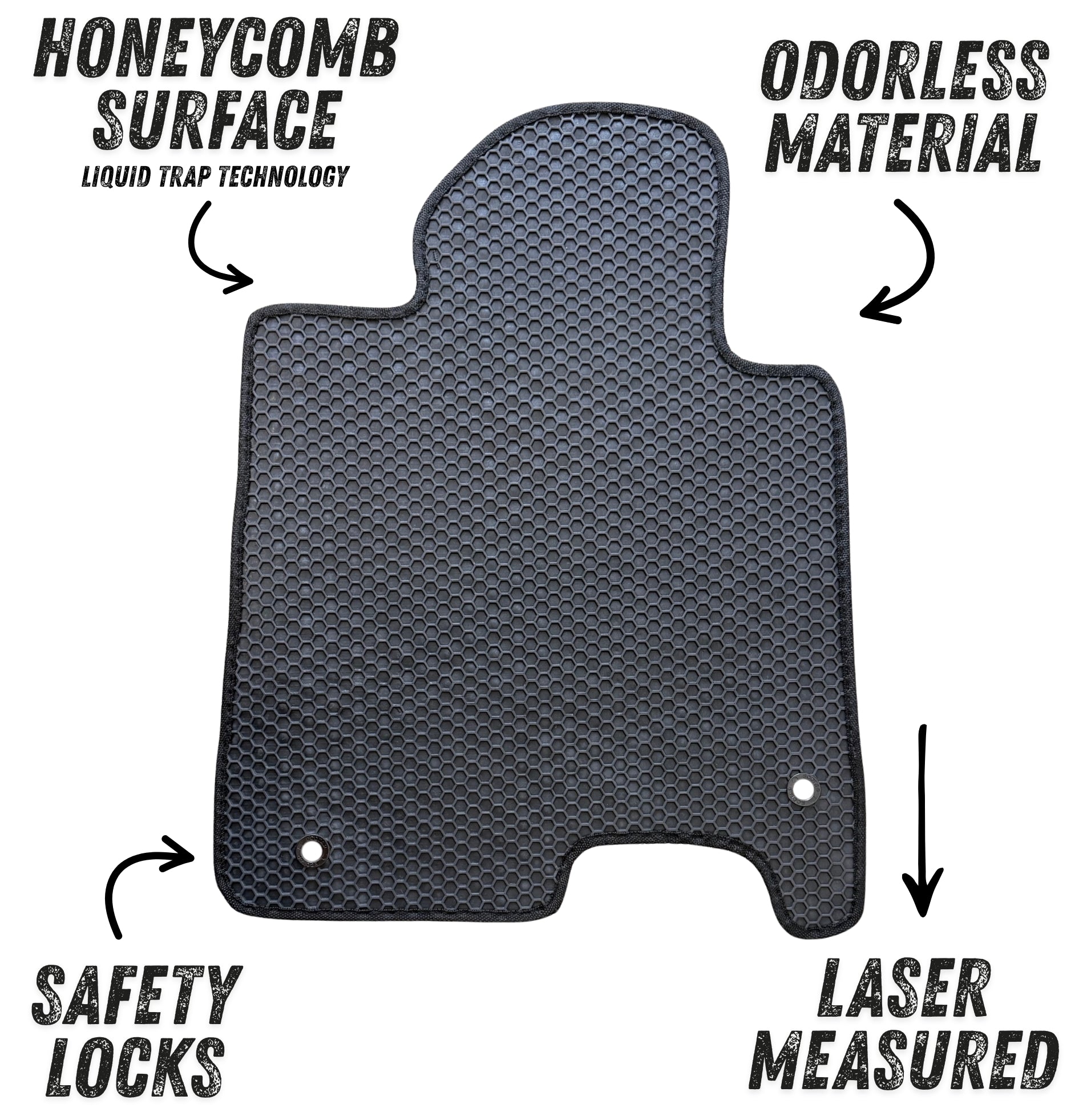 Floor Mats Honeycomb All Weather for 2020 to 2026 Hyundai Sonata / 2021 to 2026 Kia K5
