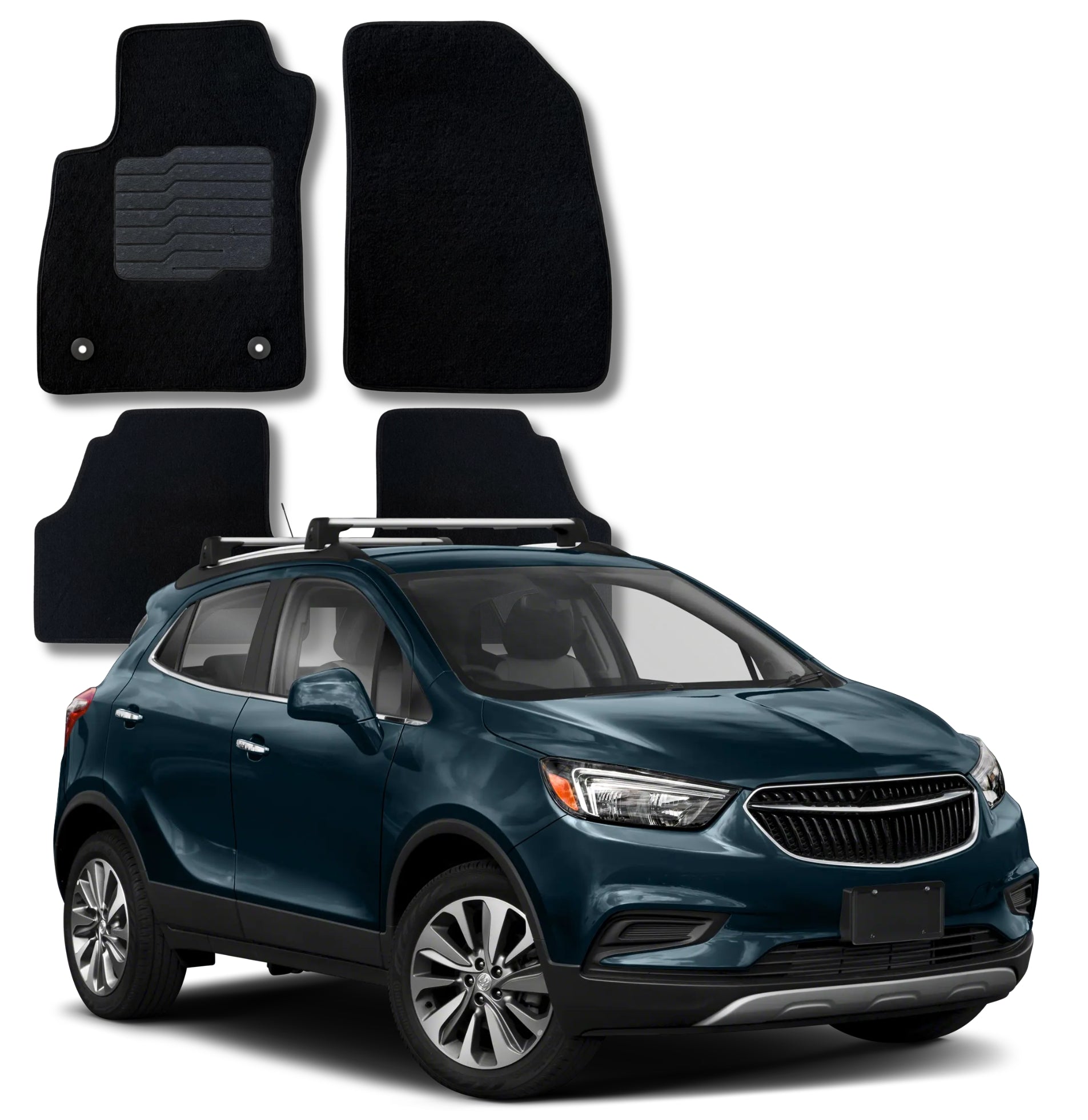 Carpet Floor Mats For 2013 to 2023 Chevrolet Trax & Buick Encore, Front and Rear