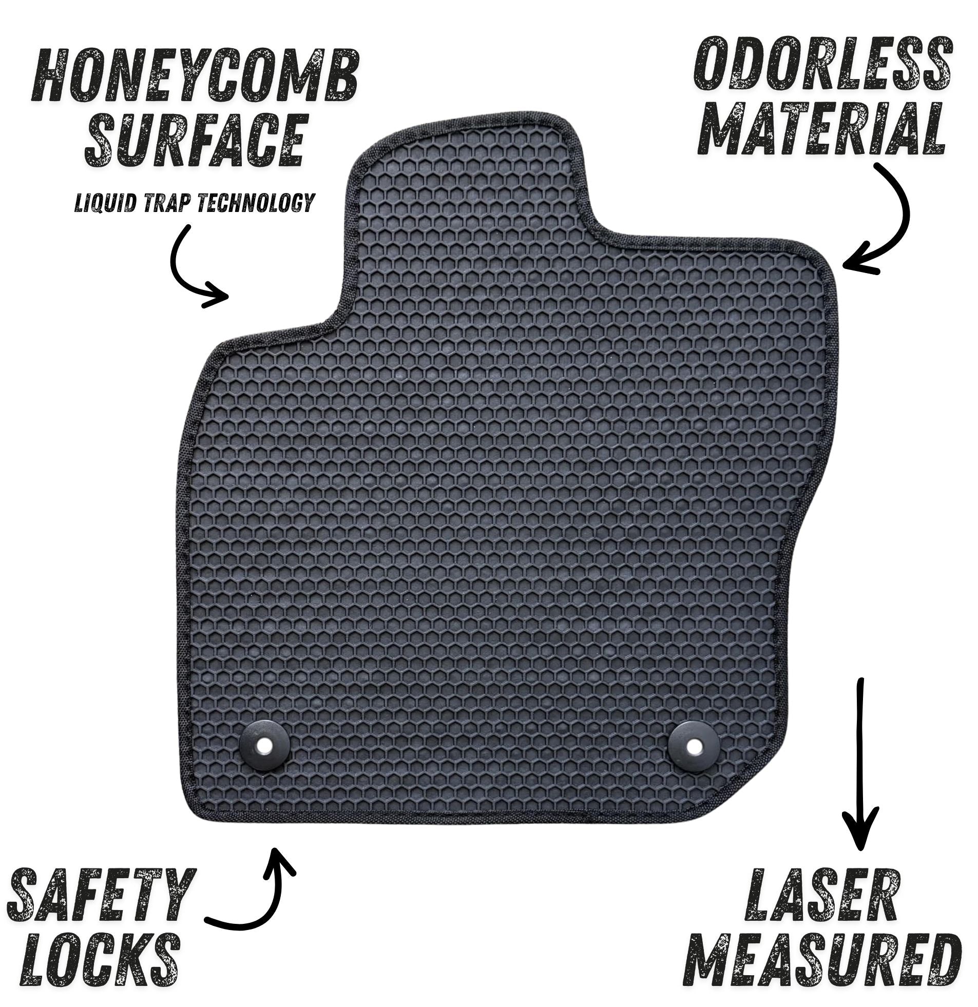 All Weather Honeycomb Floor Mats for 2025 to 2026 Volkswagen Tiguan, Front and Rear