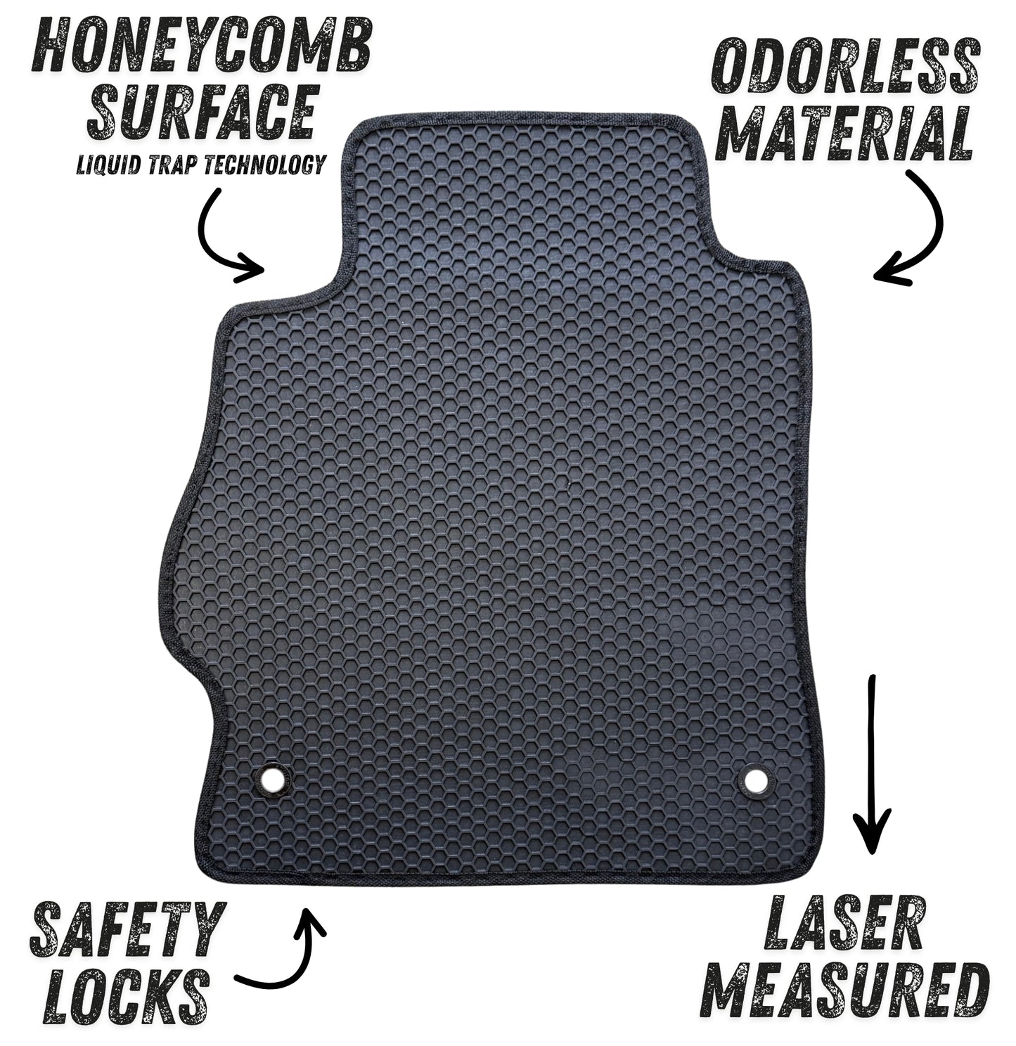 All Weather Honeycomb Floor Mats for 2020 to 2025 Nissan Versa (Not for Versa Note)