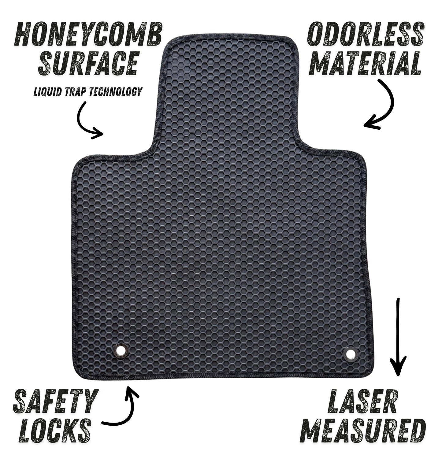 All Weather Honeycomb Floor Mats for 2021 to 2026 Kia Sorento 3-Row Set (Not for Hybrid Models)