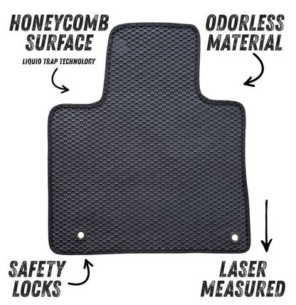All Weather Honeycomb Floor Mats for 2021 to 2026 Kia Sorento 3-Row Set (Not for Hybrid Models)