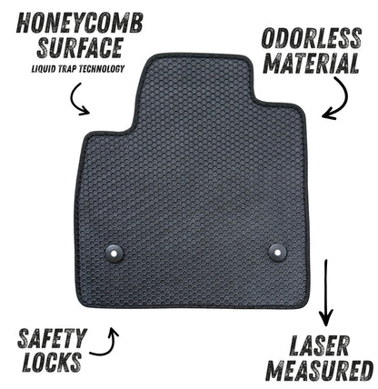All Weather Honeycomb Floor Mats for 2017 to 2023 GMC Acadia, Front and Rear