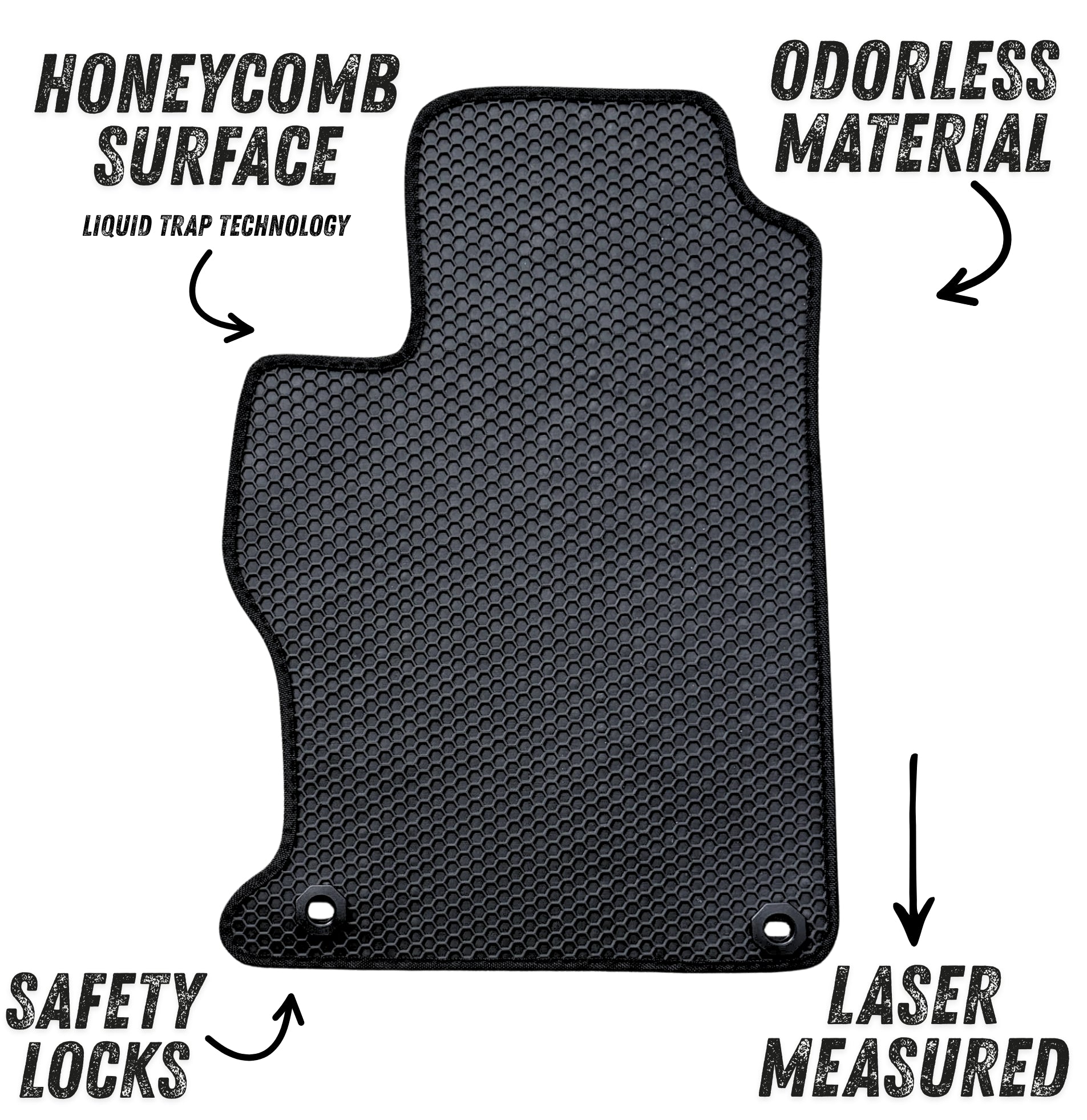 All Weather Honeycomb Floor Mats for 2012 to 2015 Honda Civic, Front and Rear