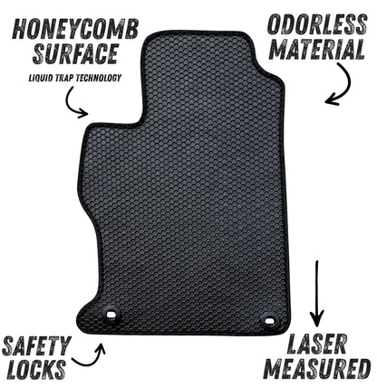 All Weather Honeycomb Floor Mats for 2012 to 2015 Honda Civic, Front and Rear