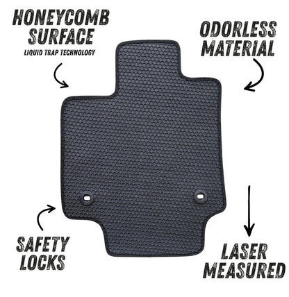 All Weather Honeycomb Floor Mats for 2022 to 2026 Lexus NX250/NX350, Front and Rear, Black