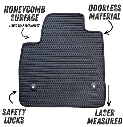 All Weather Honeycomb Floor Mats for 2017 to 2023 GMC Acadia, Full set (including 3rd Row)