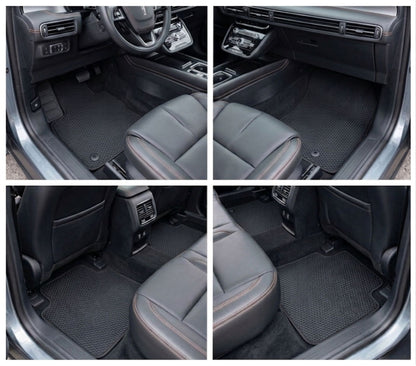 All Weather Honeycomb Floor Mats for 2020 to 2026 Lincoln Corsair, Front and Rear, Black