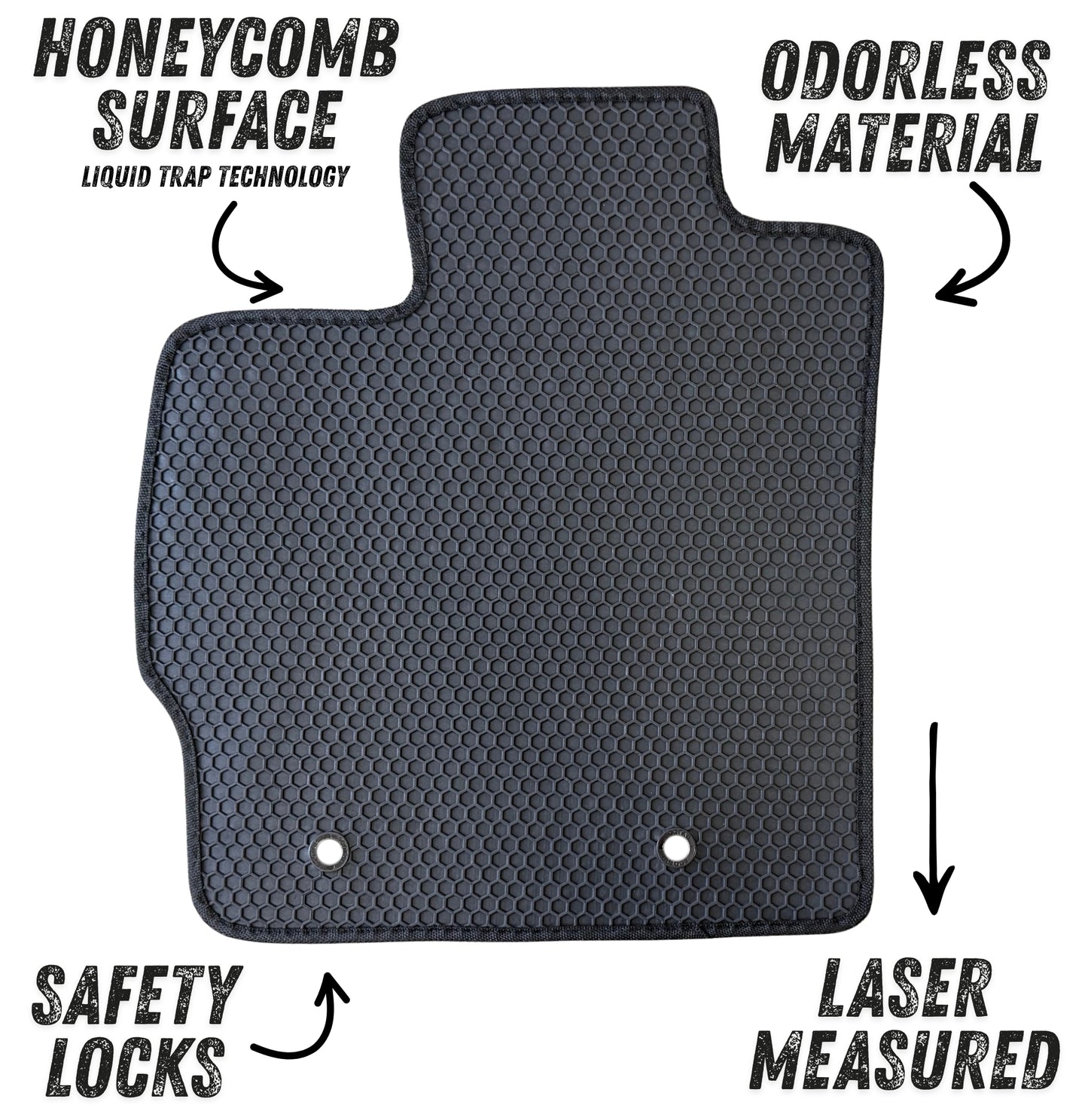 All Weather Honeycomb Floor Mats For 2010 and 2011 Toyota Prius