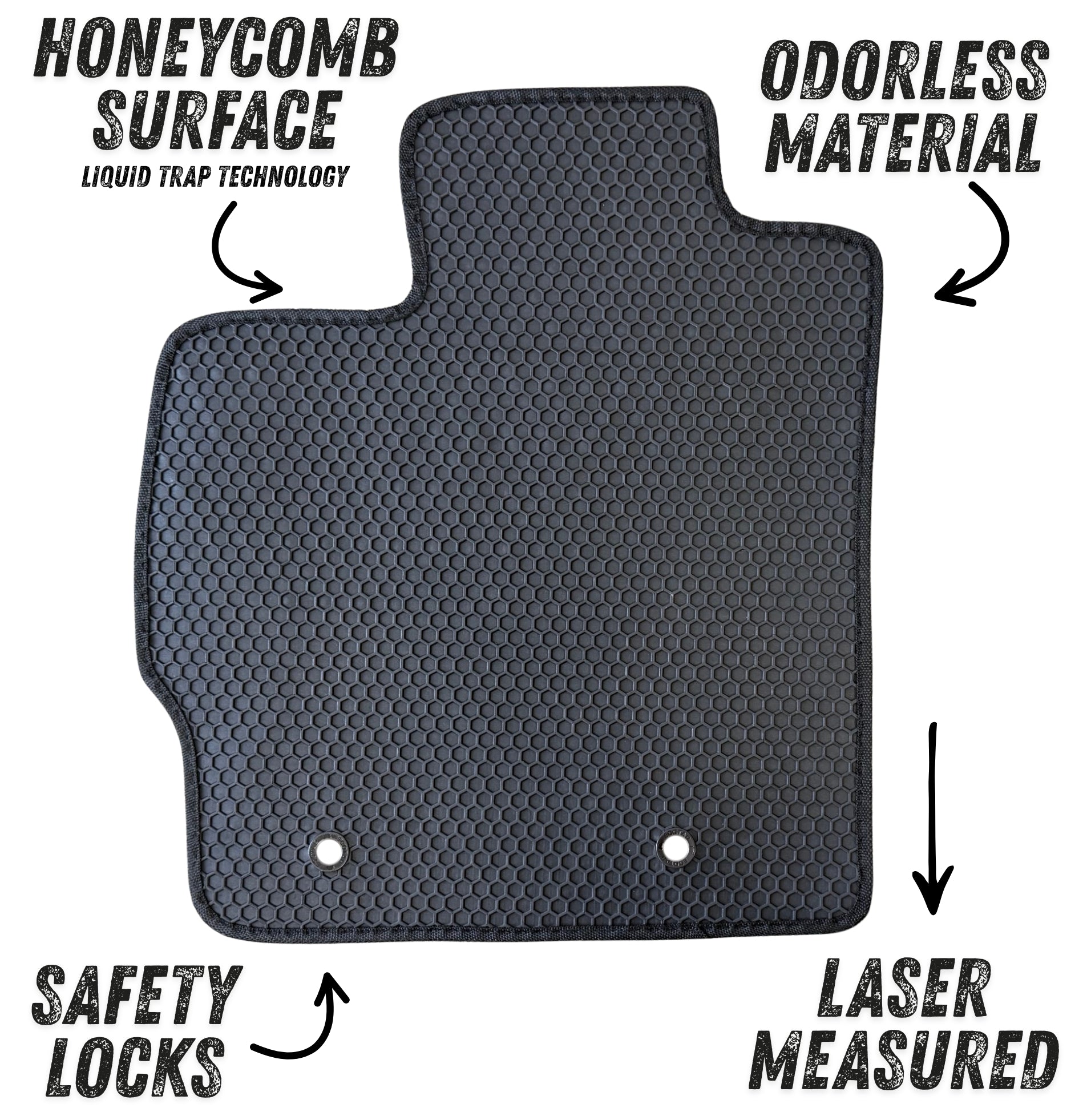 All Weather Honeycomb Floor Mats For 2010 and 2011 Toyota Prius
