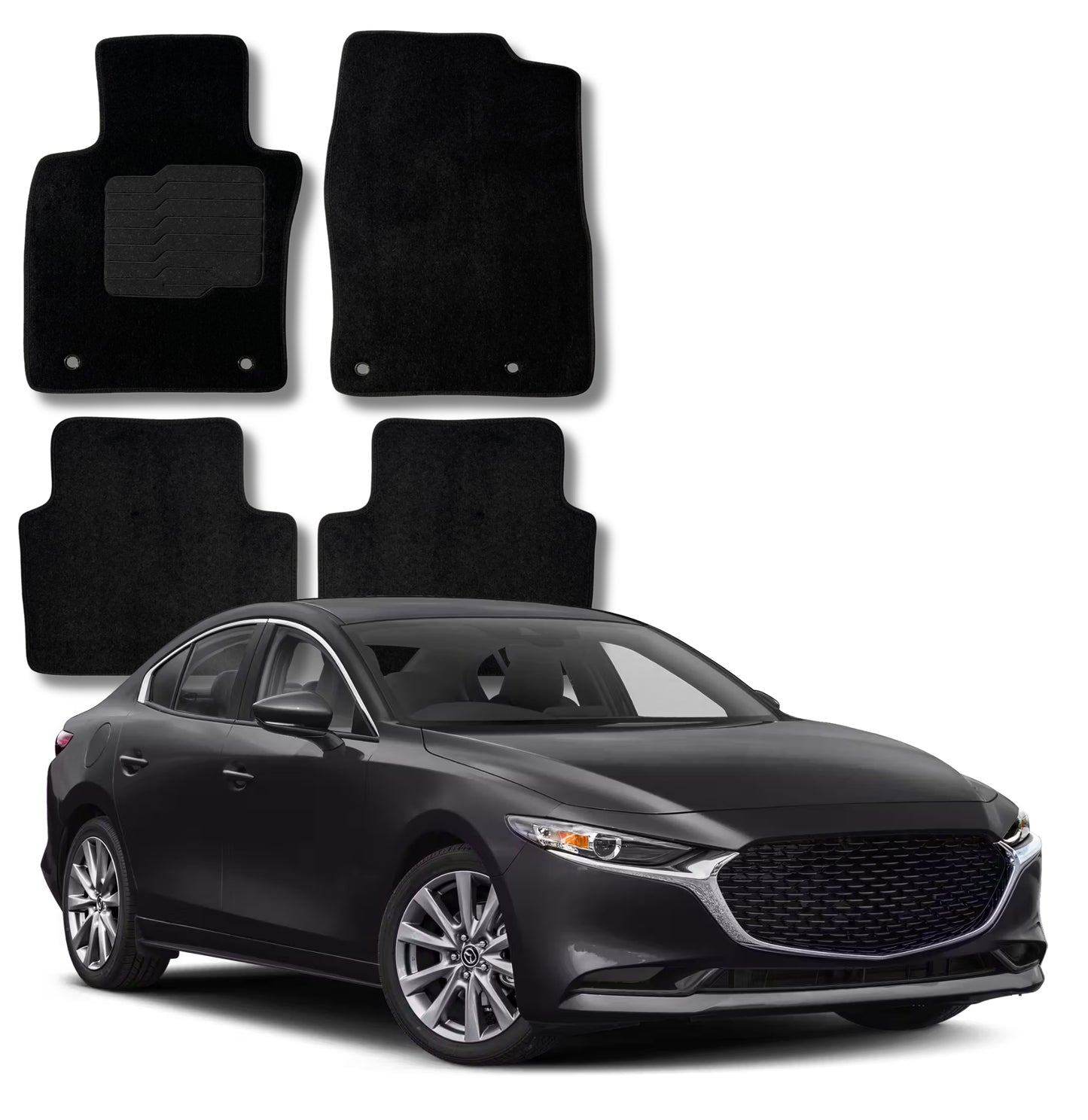 Carpet Floor Mats For 2019 to 2026 Mazda CX-30 and Mazda 3 Hatch and Sedan