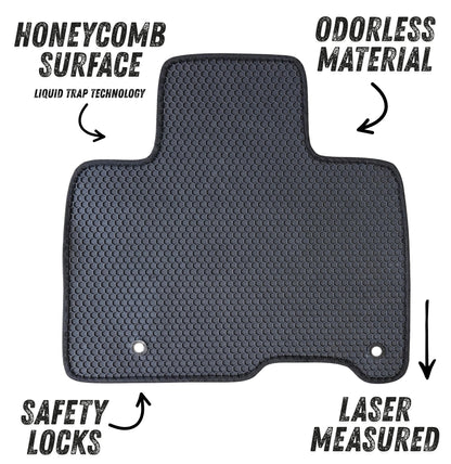 All Weather Honeycomb Floor Mats for 2022 to 2026 Kia Carnival 8 Passenger, Front and Rear