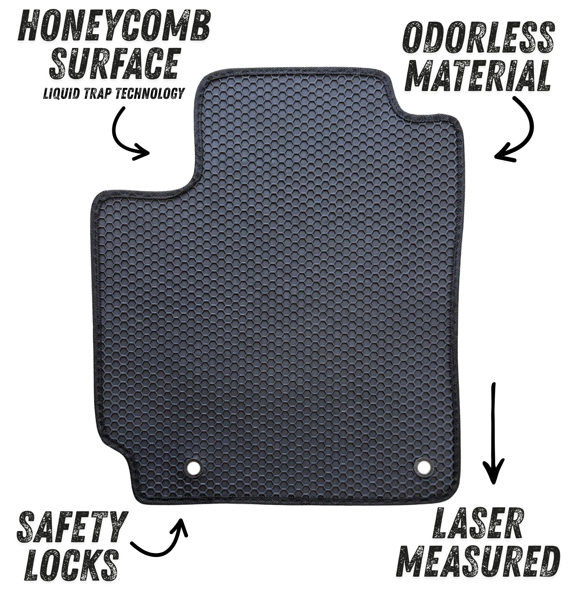 All Weather Honeycomb Floor Mats for 2018 to 2023 Hyundai Kona