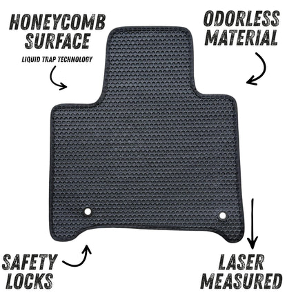 All Weather Honeycomb Floor Mats for 2024 to 2026 Hyundai Santa Fe, Full Set (Front, Rear and 3rd Row)