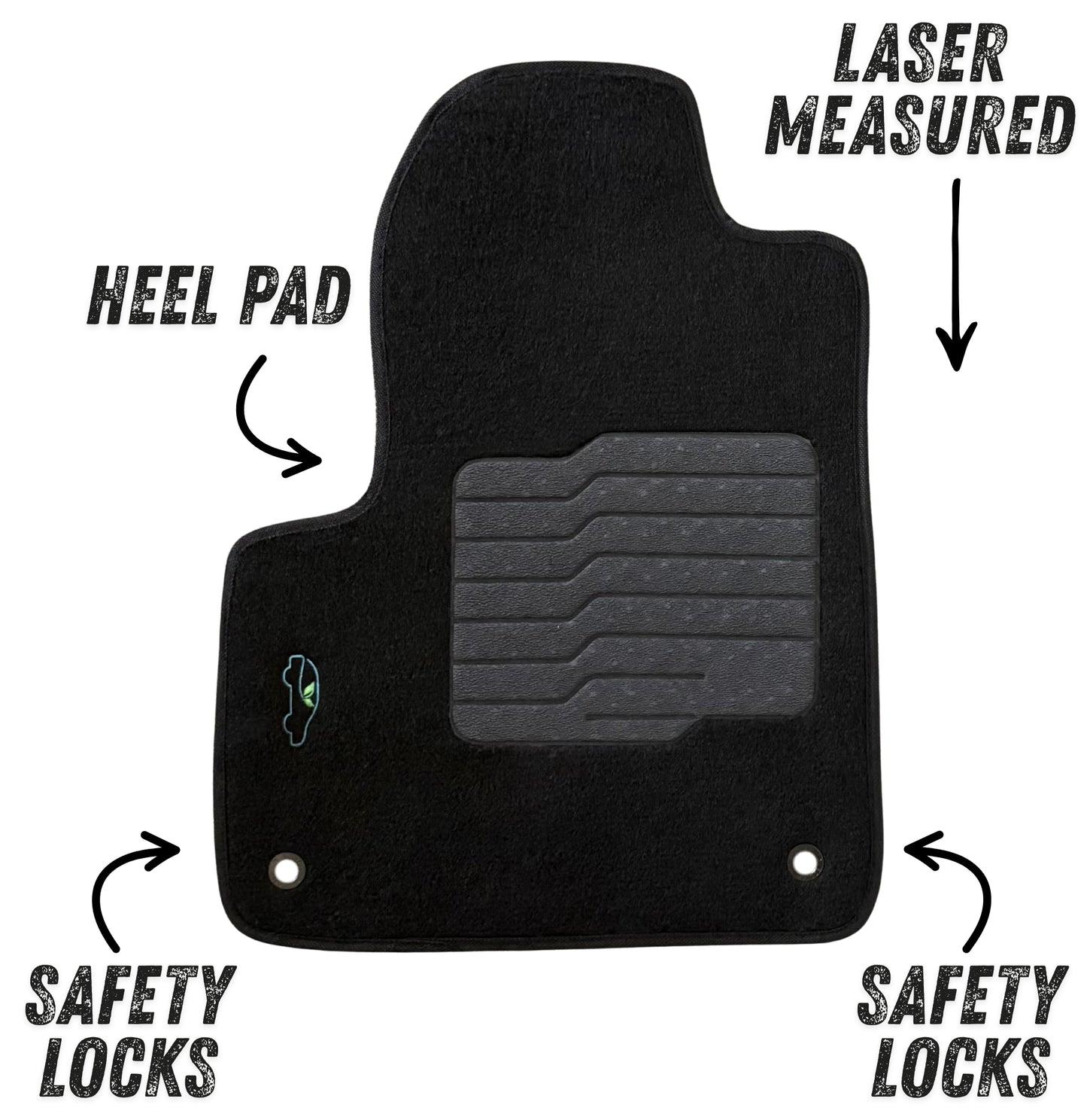 Carpet Floor Mats Fit for 2014 to 2023 Jeep Cherokee, Front and Rear