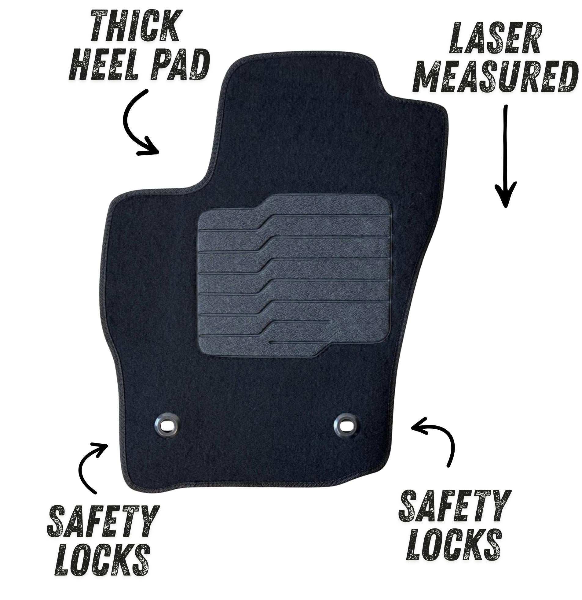 Carpet Floor Mats for 2024 to 2026 Toyota Tacoma, Front and Rear