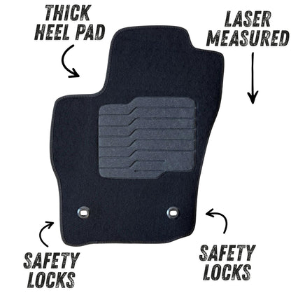 Carpet Floor Mats for 2024 to 2026 Toyota Tacoma, Front and Rear