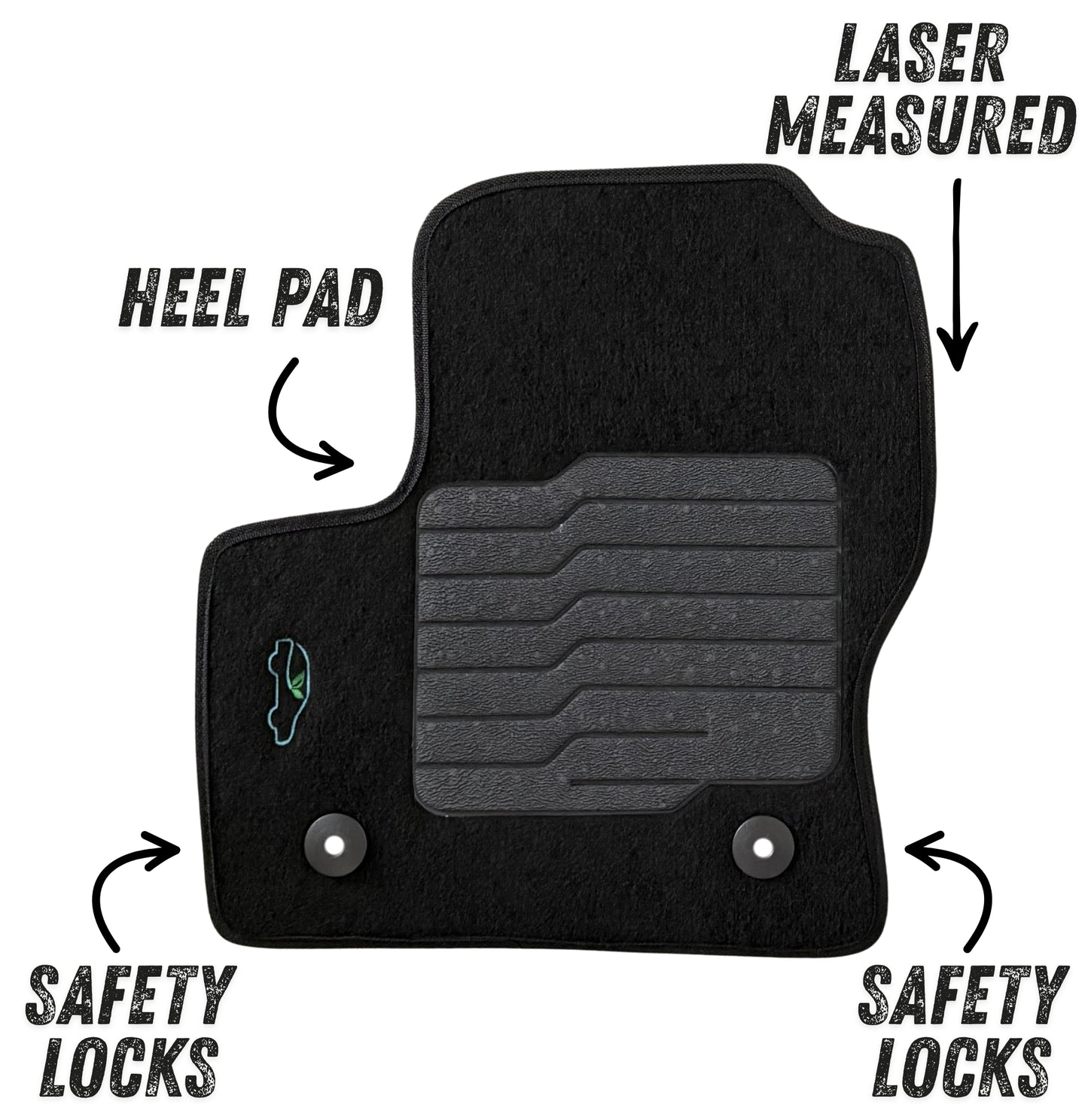 Carpet Floor Mats for 2013 to 2019 Ford Escape, Front and Rear