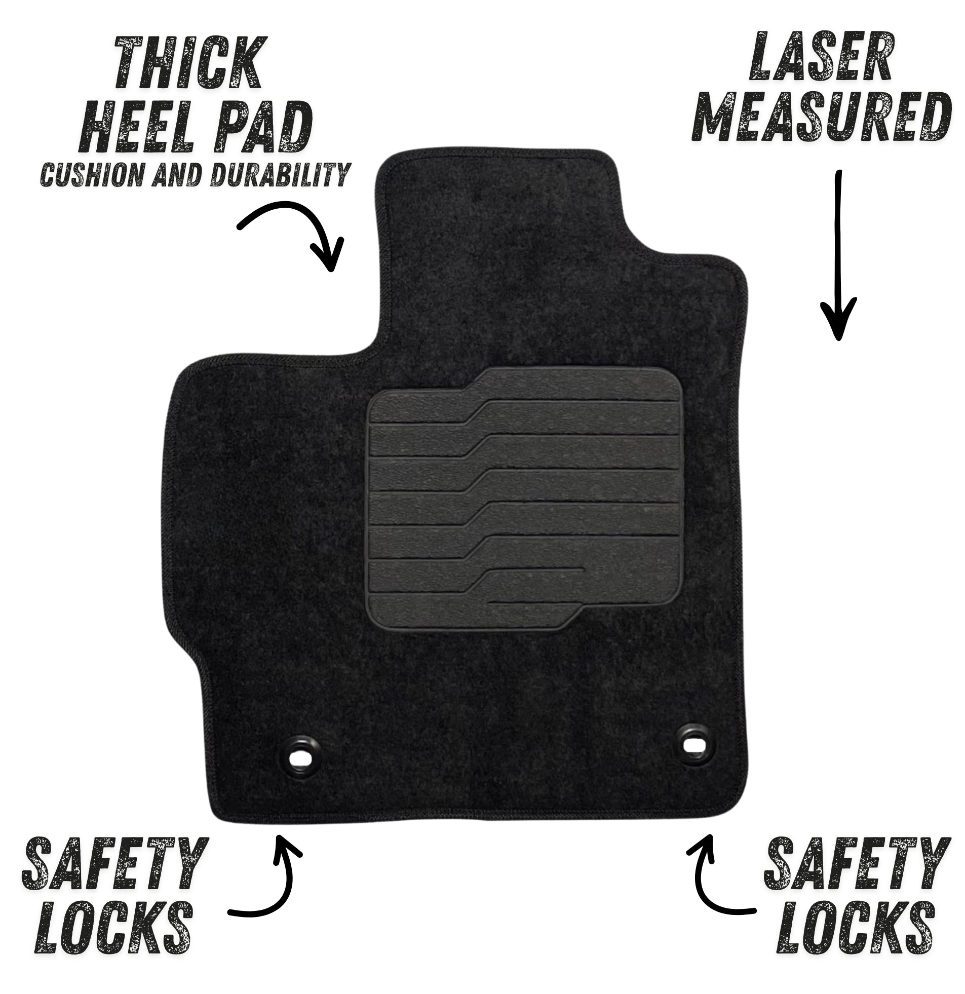 Carpet Floor Mats For 2012 to 2015 Toyota Prius, Front and Rear