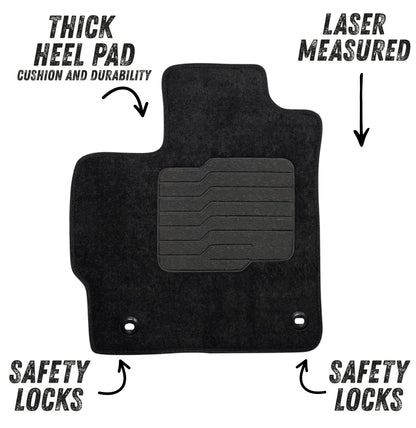 Carpet Floor Mats For 2012 to 2015 Toyota Prius, Front and Rear