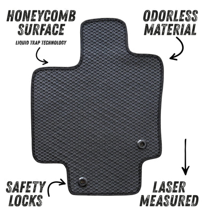 All Weather Honeycomb Floor Mats for 2020 to 2026 Toyota Highlander, Full 3 Row Set (2nd Row Bench or Bucket seats)