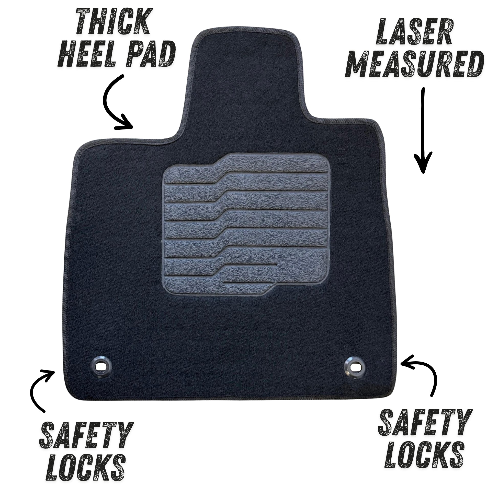 Carpet Floor Mats for 2026 Honda Passport, Front and Rear, Black