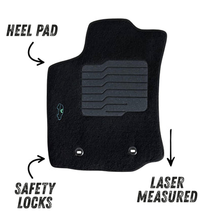 Carpet Floor Mats for 2016 to 2023 Toyota Tacoma Double Cab (Automatic Only)