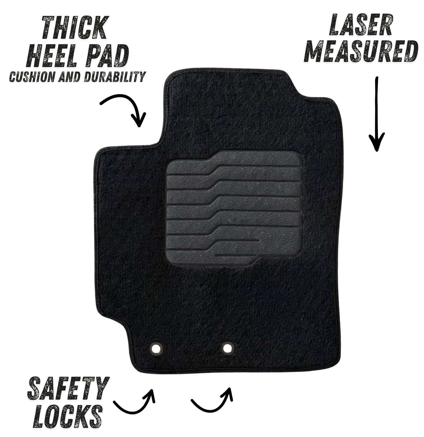 Carpet Floor Mats for 2018 to 2024 Kia Rio, Sedan and Hatch, Front and Rear