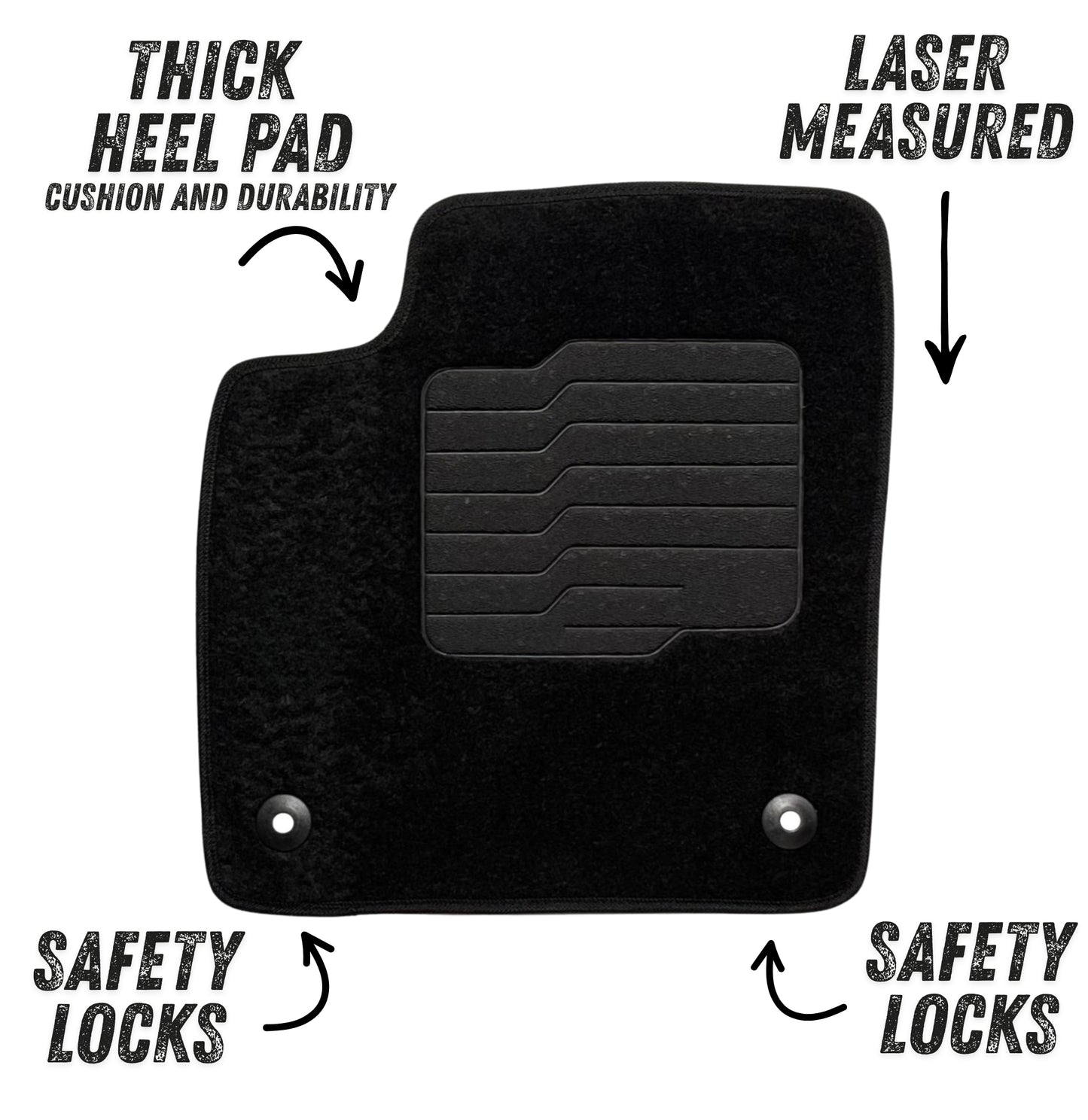 Carpet Floor Mats For 2018 to 2026 Volkswagen Atlas / Atlas Cross Sport