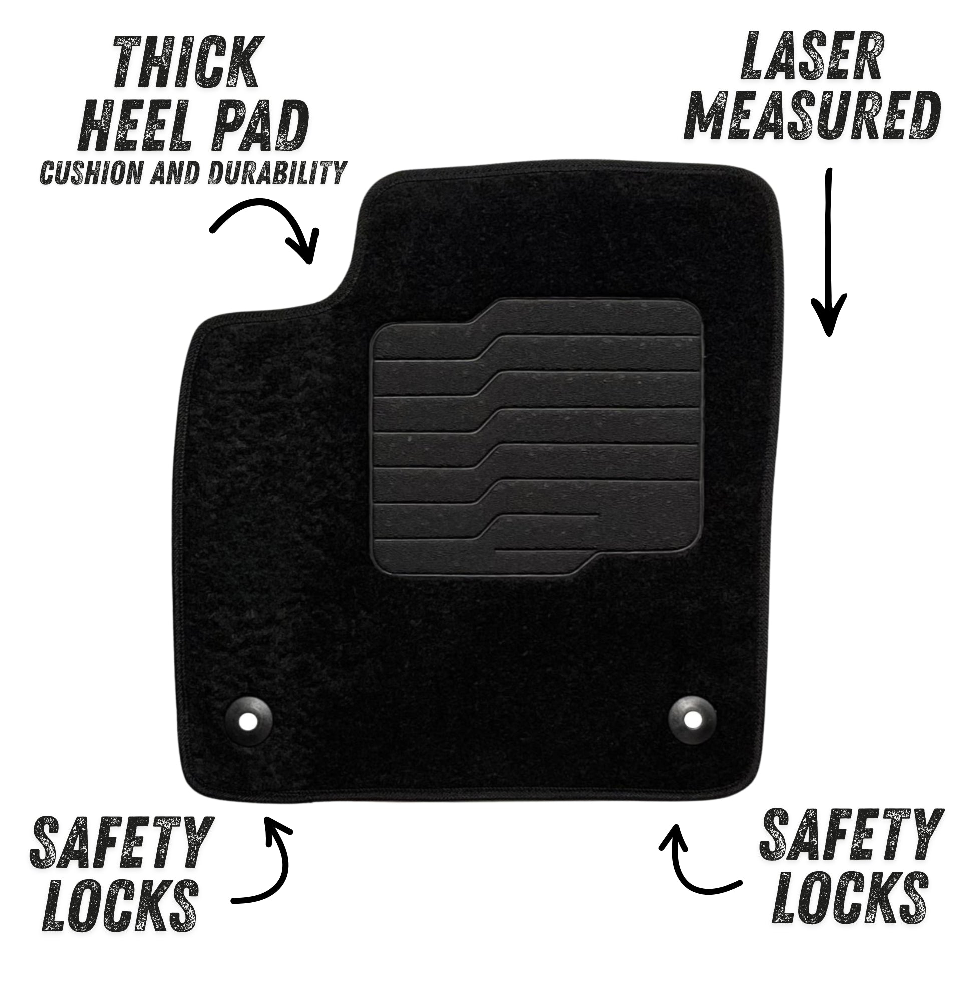 Carpet Floor Mats For 2018 to 2026 Volkswagen Atlas / Atlas Cross Sport