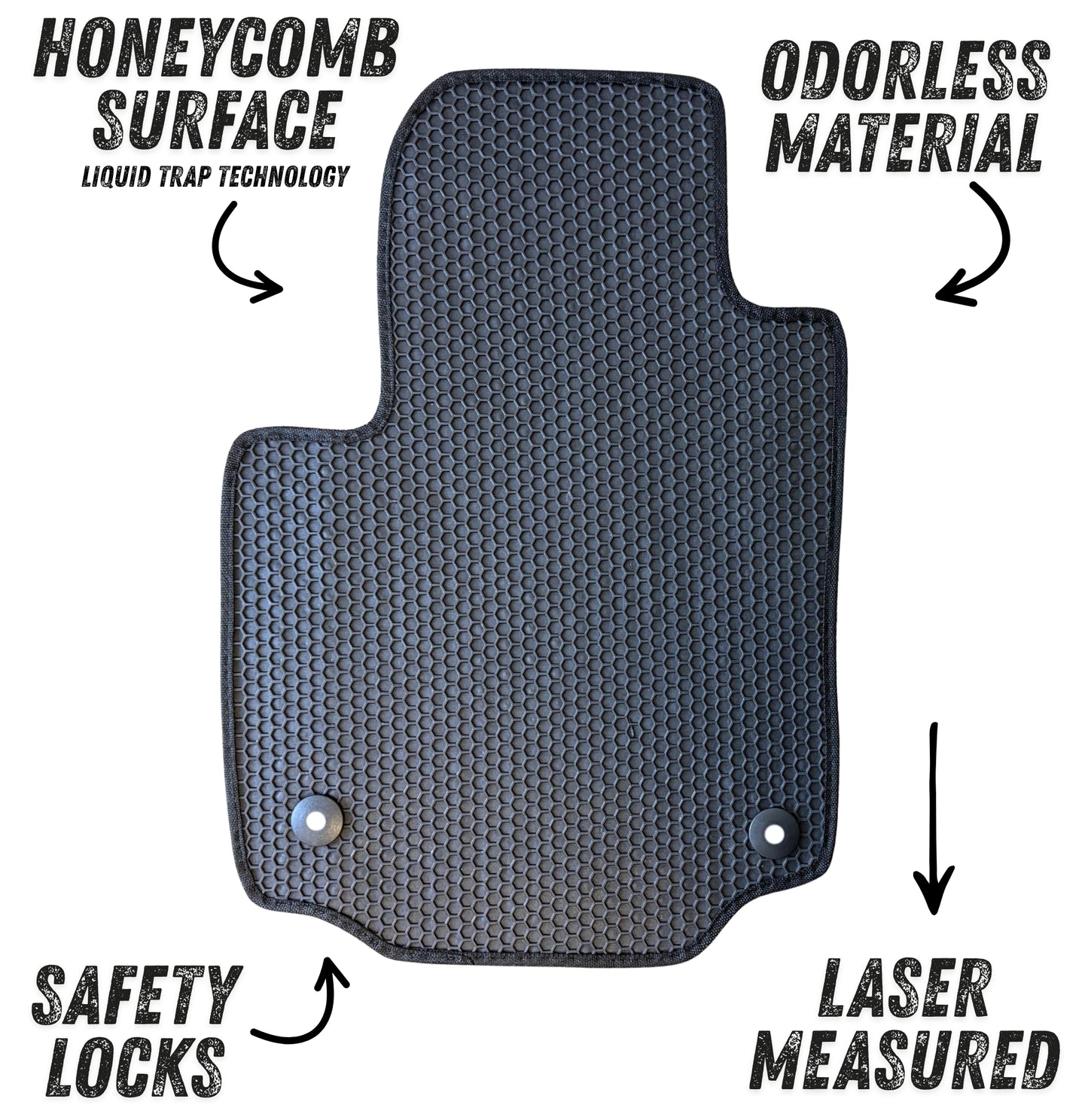All Weather Honeycomb Floor Mats for 2018 to 2024 Chevrolet Equinox / GMC Terrain