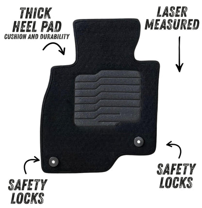 Carpet Floor Mats for 2014 to 2021 Mazda 6, Front and Rear