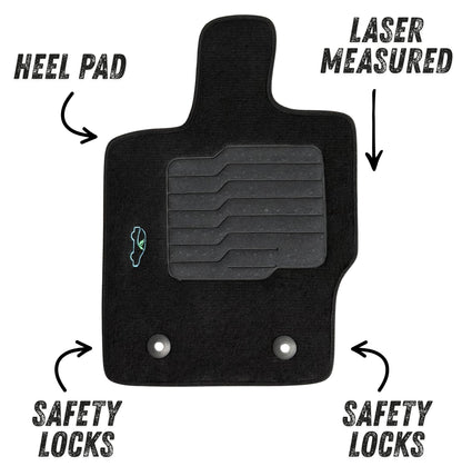 Carpet Floor Mats for 2019 to 2023 Ford Ranger SuperCrew Cab Models