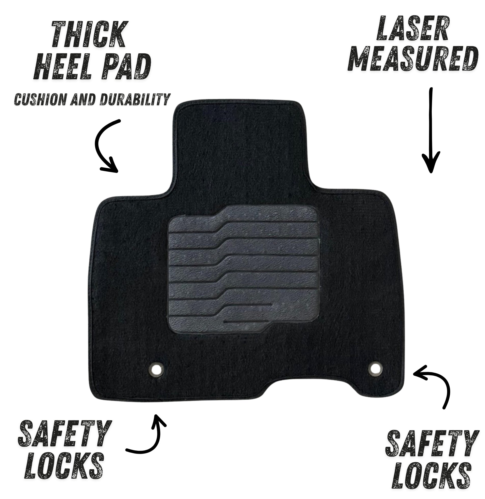 Carpet Floor Mats for 2022 to 2026 Kia Carnival 8 Passenger, Front and Rear, Black