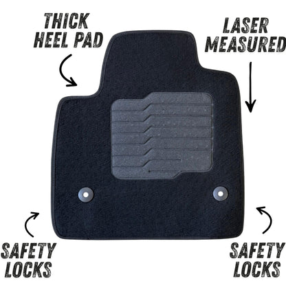 Carpet Floor Mats for 2017 to 2023 GMC Acadia, Full set (including 3rd Row)