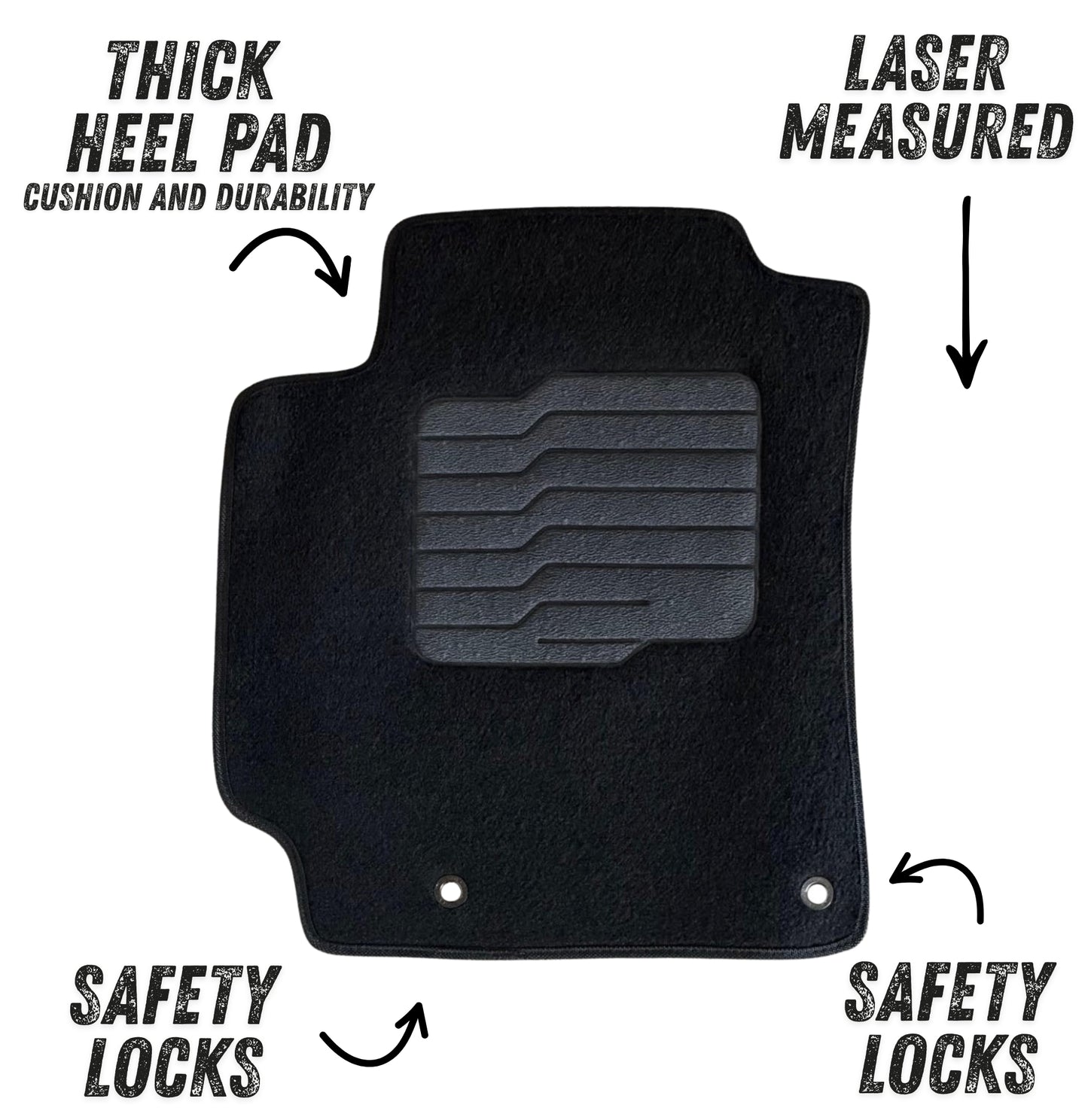 Carpet Floor Mats for 2019 to 2024 Kia Forte, Front and Rear