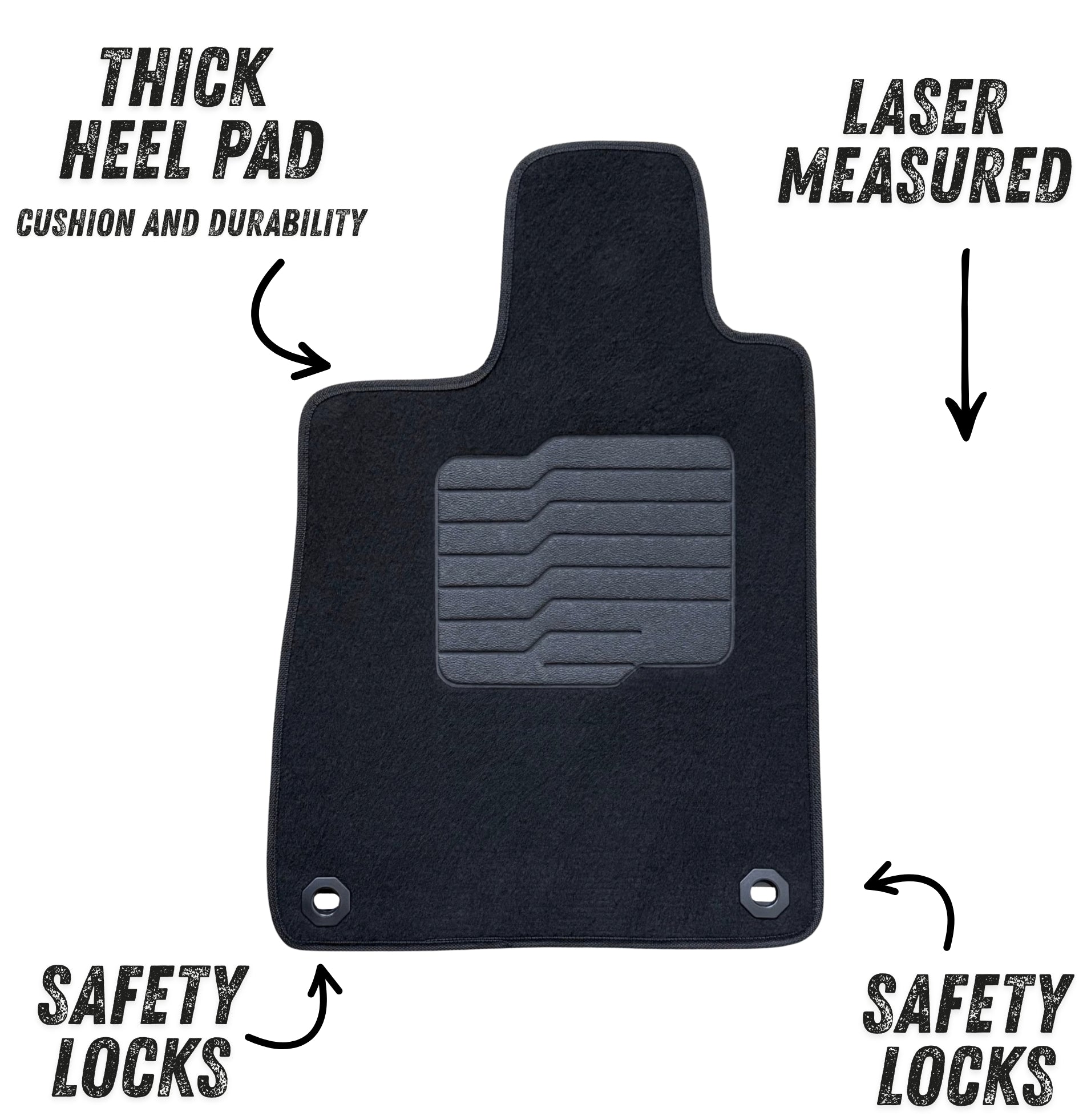 Carpet Floor Mats for 2021 to 2025 Acura TLX, Front and Rear, Black