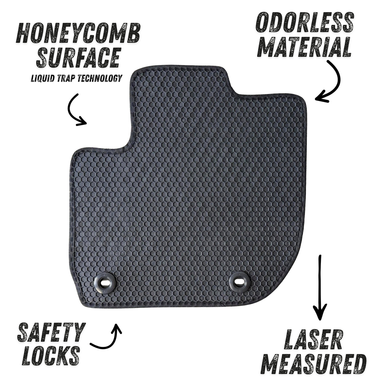 All Weather Honeycomb Floor Mats for 2016 to 2022 Honda HR-V / 2015 to 2020 Honda Fit