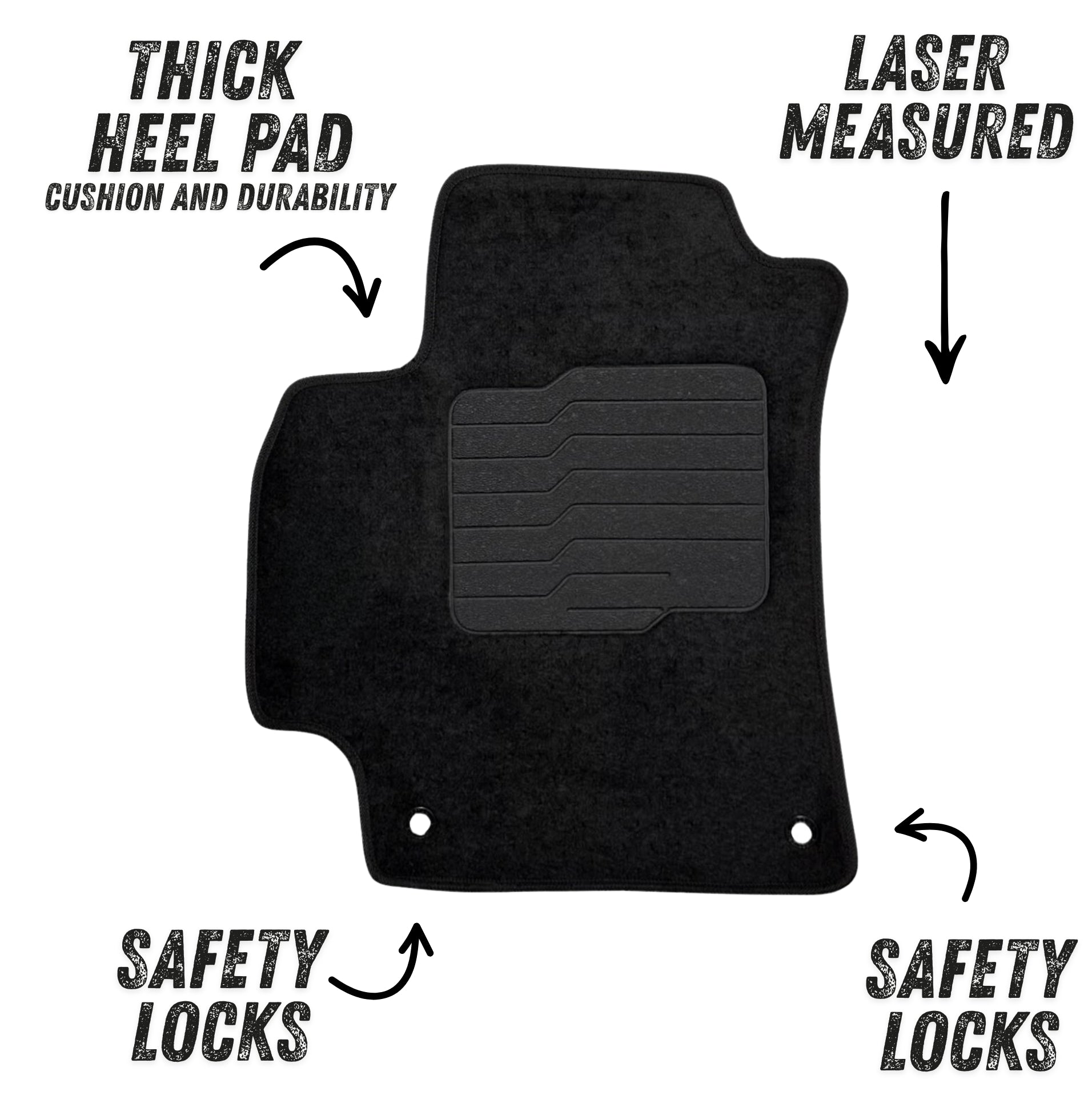 Carpet Floor Mats for 2021 to 2026 Hyundai Elantra and Elantra N, Front and Rear