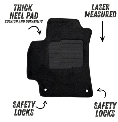 Carpet Floor Mats for 2021 to 2026 Hyundai Elantra and Elantra N, Front and Rear