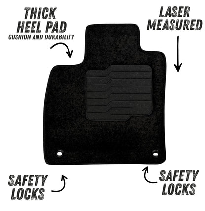 Carpet Floor Mats for 2023 to 2026 Honda Accord, Front and Rear