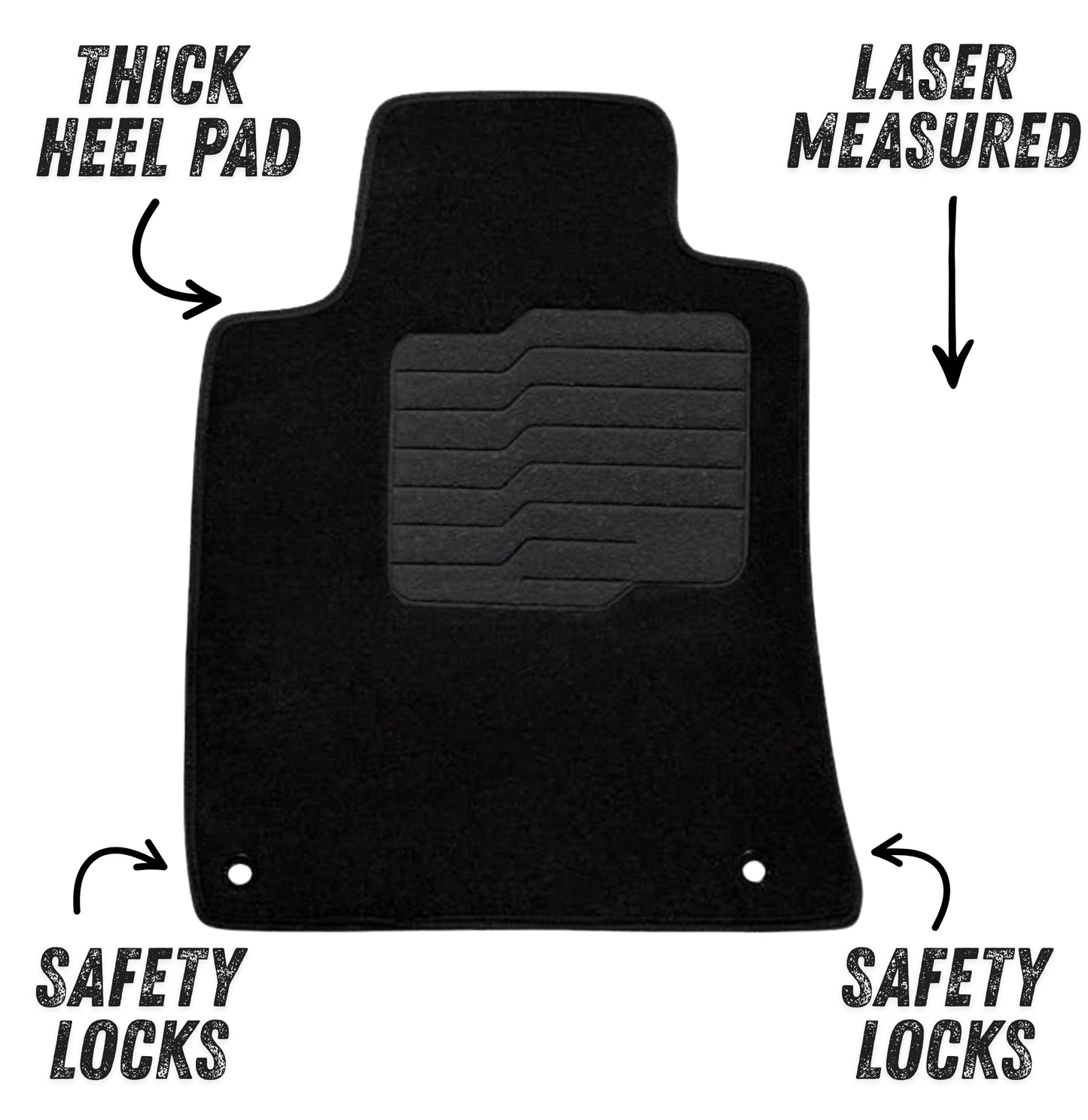 Carpet Floor Mats for 2019 to 2025 Nissan Altima, Front and Rear, Black