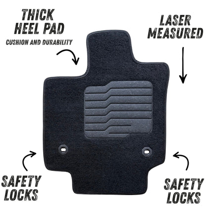 Carpet Floor Mats for 2023 to 2026 Lexus RX350 RX500h (Not for RX450h+ PHEV), Front and Rear, Black