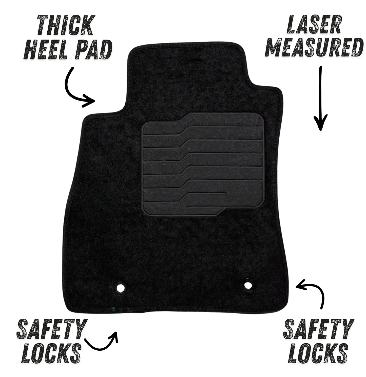 Carpet Floor Mats for 2013 to 2019 Nissan Sentra, Front and Rear, Black